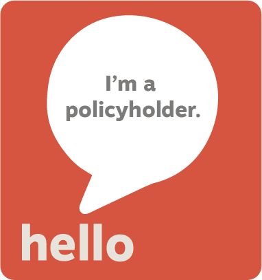 I'm a policyholder button